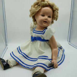 Vintage Ideal Antique Shirley Temple 25 Inch Composition Doll Flirty Eyes