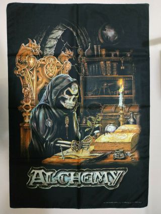 Vintage Alchemy Gothic 1993 Textile Poster Flag