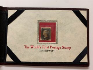The Penny Black - The World ' s First Adhesive Postage Stamp 1840 - 41 in Leather Case 2