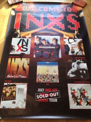 Inxs Welcome To Inxs / Get Out Of The House Tour (promo Fly Poster 60 X 40)