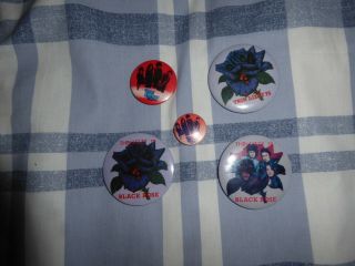 Thin Lizzy 5 Black Rose Badges