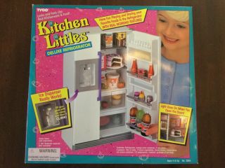 1995 Tyco Kitchen Littles Deluxe Refrigerator / Fridge,  For Barbies
