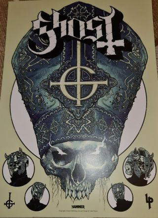 Ghost Band Metal Hammer Art Print Blue Subscriber 