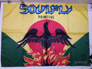 Vintage Soulfly 2001 Textile Poster Flag Primitive Sepultura