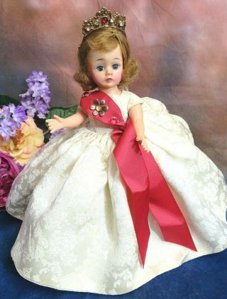 Vintage 1960 Madame Alexander Cissette Doll Queen Tagged Dress Crown Tosca