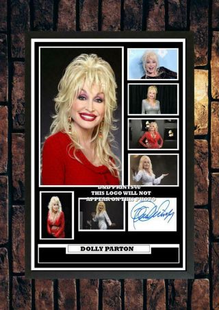 (363) Dolly Parton Signed A4 Photo//framed (reprint) Great Gift @@@@@@@@@@@@@@@