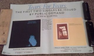 Tears For Fears Suffer The Children/pale Shelter Rare Promo Poster