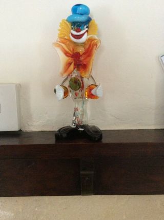 Vintage Murano Glass Clown 8 1/4 "