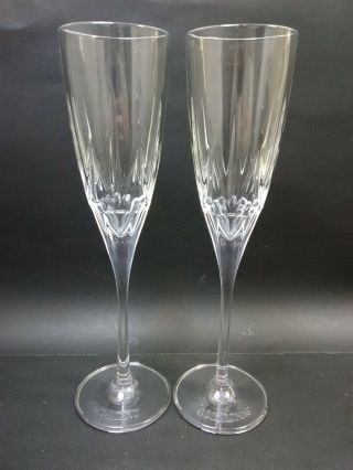 Disarrono Crystal Champagne Flutes Set Of 2 Made In Italy 9 " Tall
