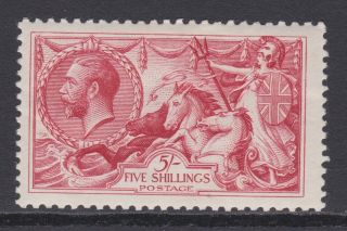 Gb Stamps King George V 1917 5/ - Seahorse High Value Bradbury Wilkinson