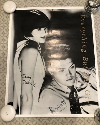 Everything But The Girl Signed Poster Tracey Thorn Ben Watt Autograph