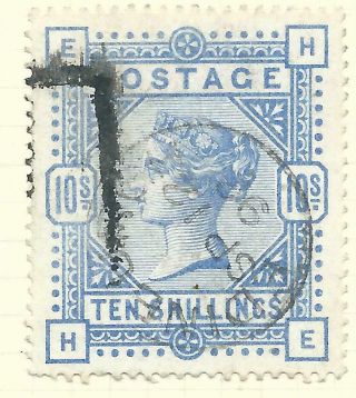 Queen Victoria Stamp Sg183 Ten Shillings Blue R5917