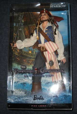 Captain Jack Sparrow Pirates Of The Caribbean Stranger Tides Barbie Johnny Depp