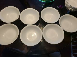 Corelle Corning Set Of 6 Winter Frost White Cereal/soup Bowls Vgc