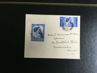 Gb 1923 1948 Royal Silver Wedding Stamps On First Day Cover £1 & 2 1/2d Kg Vi