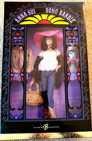 2005 Mattel Gold Label Anna Sui Boho Barbie Doll Designer J8514 Nrfb