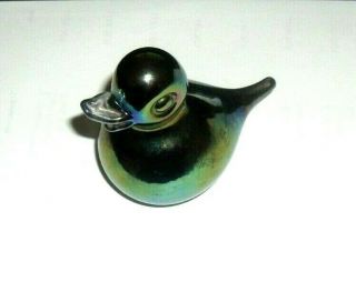 Heron Glass Iridescent Duck - " Petrol On Water " Finish