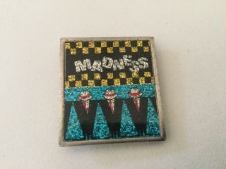 Madness Shaped Sparkle Effect Metal Pin Badge 2 Tone Ska Suggs Nutty Boy - Rare?