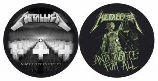 Metallica Master Of Puppets,  Justice For All Dj Turntable Twin Slipmat Set Pack