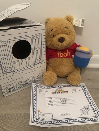 Nwt Build A Bear X Disney Winnie The Pooh Bear Plush Gift Set With 6 - In - 1 Sounds