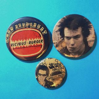 Sid Vicious,  Sex Pistols,  Punk Pin Badges,  Some Rust