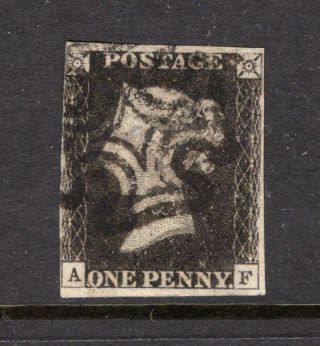 Great Britain 1840 Penny Black - - Sc 1 Cats $320.  00.