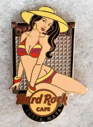 Hard Rock Cafe Costa Maya Sexy Pin Up Bikini Girl With Amplifier Pin 50881