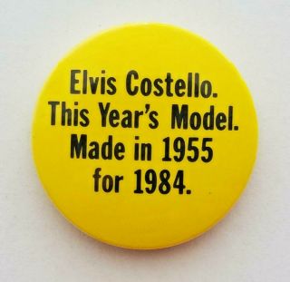1978 Elvis Costello Promo Button For " This Year 