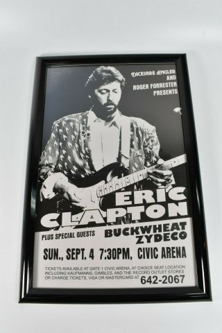 Eric Clapton / Buckwheat 12 " X 18 " Framed Rock And Roll Concert Poster Man Cave