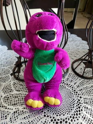 Plush 10 " Barney I Love You Talking Singing Purple Dinosaur Lyons