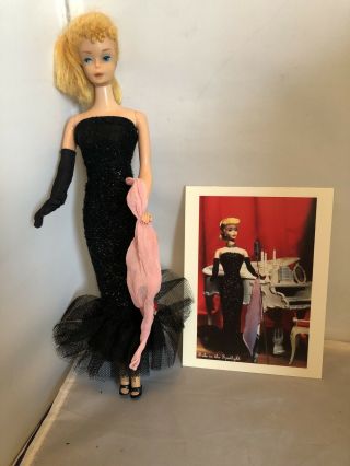 Vintage 1958 Mcmlviii Blonde Pony Tail Barbie Japan Foot B103 982 Outfit