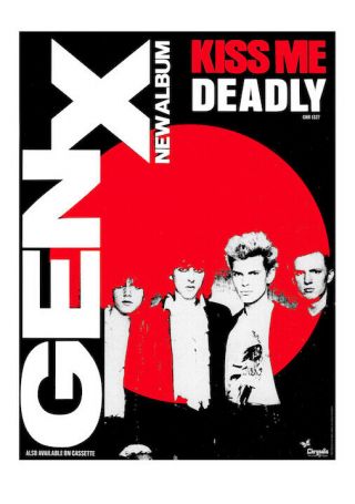 Generation X / Billy Idol - Kiss Me Deadly A3 Poster / Print Punk