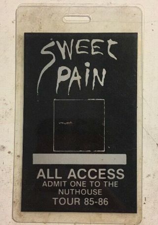 Sweet Pain Vintage Concert Tour Backstage Pass