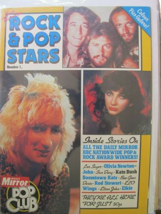 Rock & Pop Stars Uk Mag 1st Issue 1979 Kate Bush Rod Stewart Bee Gees Ian Dury