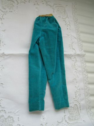 Vintage Madame Alexander Cissy Turquoise Velvet Pants