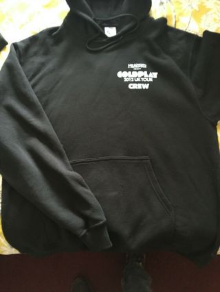 Coldplay Crew Hoodie 2012 Tour Black - Size Xl