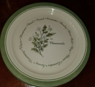 Set Of 4 Corelle Thymeless Herbs Chamomile 8.  5 " Salad Luncheon Plates
