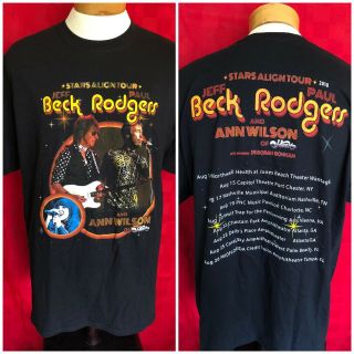 2018 Stars Align Tour Jeff Beck Paul Rogers A Wilson Of Heart Concert Shirt