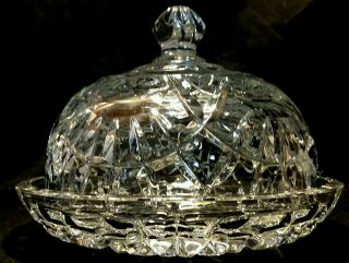 Shannon Cut Crystal Freedom By Godinger Domed Cheese Or Butter Dish
