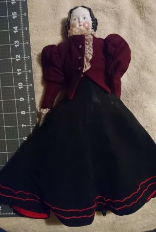 15 " Kister China Head Doll With Lace Up Flat Heeled Boots (19) 1800 