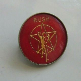 Rush Starman Vintage Metal Pin Badge From The 1980 