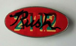 Rush 2112 Vintage Shaped Metal Pin Badge From The 1980 