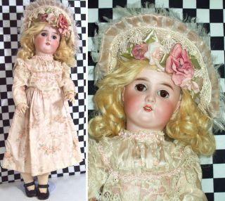 25 " Antique German C.  M.  Bergmann Bebe Ii Bisque Head Doll W Body No Crax
