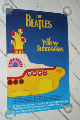 The Beatles - 1999 Yellow Submarine Promo Poster - 30 X 20 Inches