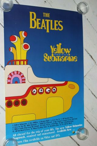 THE BEATLES - 1999 YELLOW SUBMARINE PROMO POSTER - 30 X 20 INCHES 2