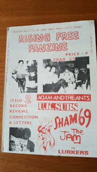 Rising Fanzine Issue 2 Punk Mag Featuring Adam & The Ants