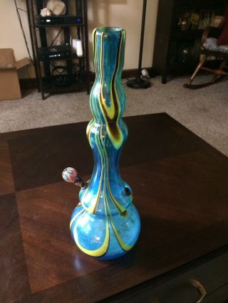 Hand Blown Large Vintage Glass Bong Water Pipe