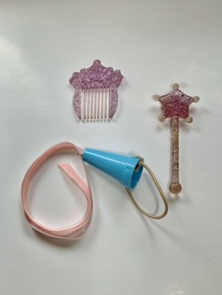 G1 Vintage Mlp My Little Pony/ponies Princess Wand,  Pick,  And Hat Accessories