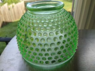 Vintage Green Hobnail Glass Lamp Shade
