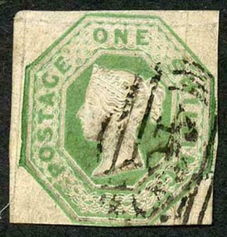Sg55 1/ - Green Embossed Cut Square (creased) Cat 1000 Pounds